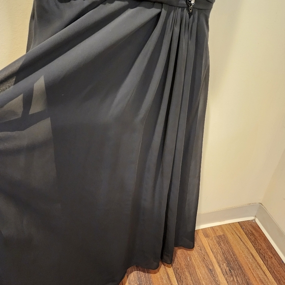 Women's Black Floor Length Gown Evening Formal Dress Fits M - Picture 9 of 11